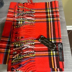 100% Acrylic Plaid Cashmere Feel Scarf